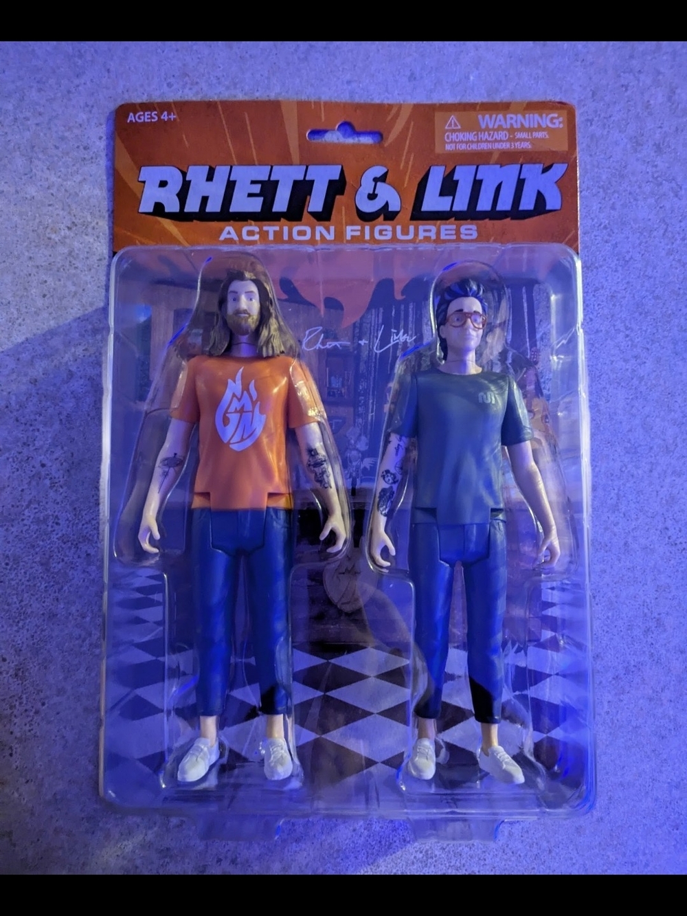 Action Figures RHETT AND LINK MYTHICAL SOCIETY- Orange & Green Set